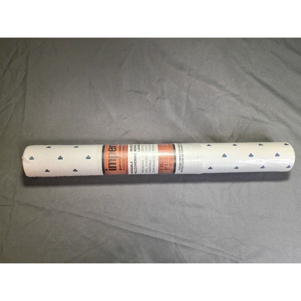 Vintage Collins & Aikman Wallpaper Double Roll Washable Prepasted Cottage Core